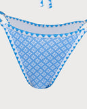 Sueña™ Mavi İşlemeli Dantel Vintage Bikini Seti