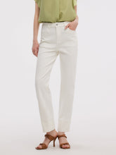 Pamuklu Kot Kadın Bilek Boyu Katlanmış Kot Pantolon