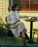 Düz Kırpılmış Tweed Ceket