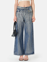 Fırçalanmış Gümüş Degrade Denim Kot