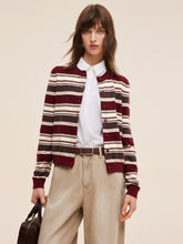 %100 Pamuklu Çok Renkli Çizgili Kadın Hırka