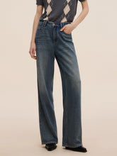 %100 Pamuklu Kot Kadın Düz Paça Kot Pantolon