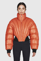 Abhilasha Stand Yaka Deconstruct Kısa Pamuklu Ceket