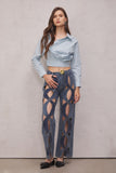 Abigail Hollow Denim Kot