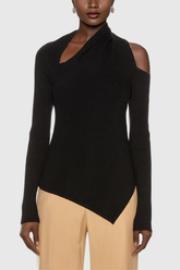 Acatzin Dekolteli Dantelli Asimetrik Bodycon Üst