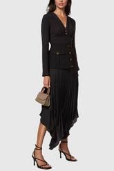 Accorsa Deconstruct Siyah Fileli Dantelli Etek