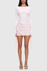 Adamina Çiçek Dantelli Püsküllü Mini Elbise