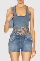 Adeline Mesh Transparan Spagetti Üst