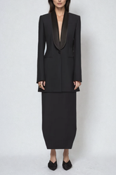 Adkins Dalma Yaka Sırtı Açık Blazer