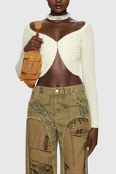 Agrata Kelebek Bodycon Örgü Üst