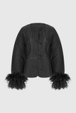 Ailsa Deconstruct Tüylü Dantelli Ceket