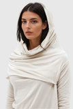 Akim Ruch Beyaz Uzun Kollu Triko Üst