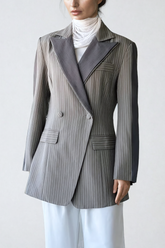 Alef Çizgili Yaka Blazer