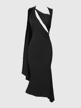 Amirah Hollow Sırtı Fırfırlı Midi Elbise