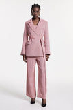 Pembe Anang Yaka Askısız Üç Parça Pantolon Takımı