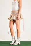 Anouk Asimetrik Deconstruct Mini Etek Haki