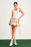 Anouk Asimetrik Deconstruct Mini Etek Haki