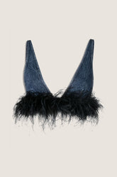 Arabella Tüy İşlemeli Denim Üst