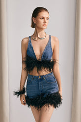 Arabella Tüy Detaylı Kot Etek