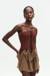 Ardelis Askısız Korse Bağcıklı Mini Elbise