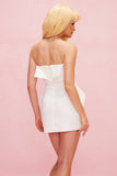 Arien Straplez Deconstruct Mini Elbise Beyaz