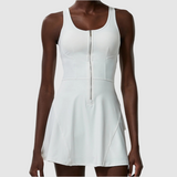 Ön Fermuarlı Atletik Tank Elbise