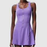 Ön Fermuarlı Atletik Tank Elbise