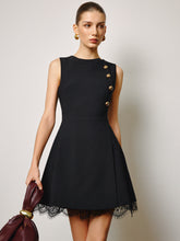 Dantel Etekli Metal Detaylı Tank Elbise