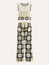 Kroşe Çiçekli Üst ve Pantolon Takımı