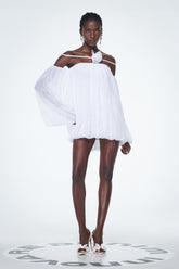 Babs Balon Kol File Mini Elbise