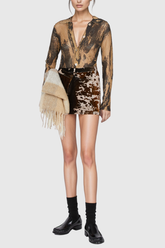 Bahadur Batik Dekonstrüksiyon Kısa Etek