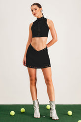 Baldomar Siyah Kesimli Kolsuz Etek Takımı