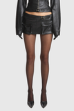 Balint Cep Tokalı Deri Kısa Etek