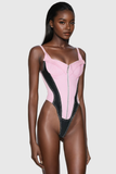 Balius Deconstruct Pembe Spagetti Bodycon Bodysuit