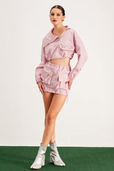 Baltasar Deconstruct Asimetrik Cepli Etek Takımı Pembe