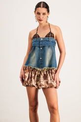 Barack Plaid Spagetti Kot Üst