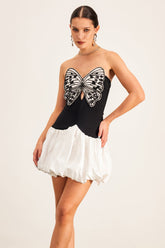 Barnabas Kelebek Payetli Kabarık Mini Elbise