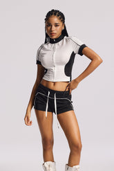 Bilhah Çizgili şort Takımı