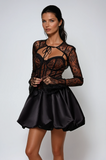 Blerim Dantel Korseli Kabarık Mini Elbise