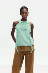 Boleslava Çiçekli Volanlı Üst