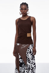 Caoileann Ruch Kolsuz Kahverengi Üst