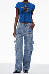 Carley Yırtık Hayley Kargo Kot Pantolon