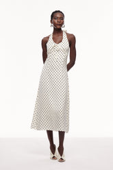 Cavad Noktalı Askılı Uzun Elbise