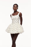 Cece Noktalı Kabarık Mini Elbise