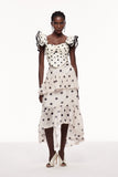 Celandine Dot Volanlı Uzun Etek