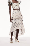 Celandine Dot Volanlı Uzun Etek