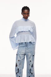 Cemi Ruffle Uzun Kollu Üst