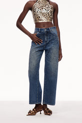 Ceri Rhinestones Kot Pantolon