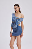 Charlot Süslemeli Sırtı Açık Mini Elbise