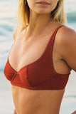 Sueña™ Elena Destekli Bikini Üstü / Kiraz Şarabı Noktalı